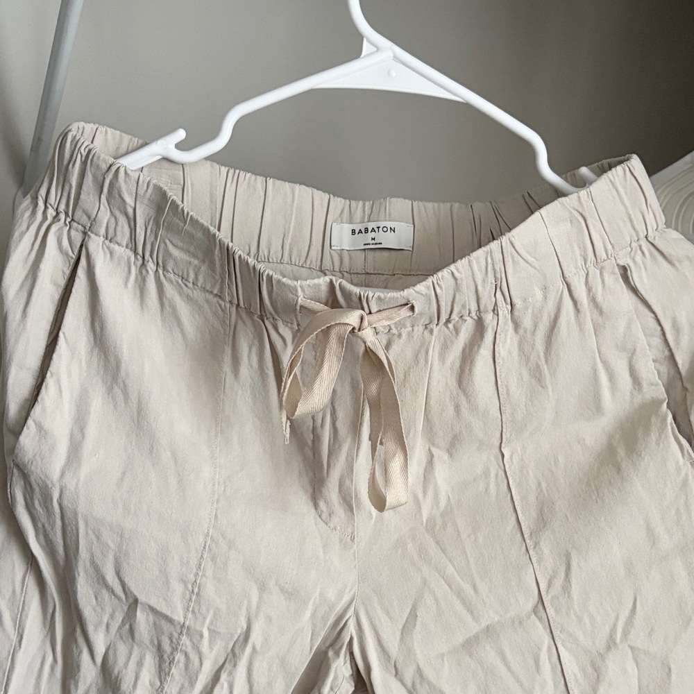 Babaton Light Beige Casual Pants